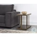 Zafira Matte And Antique Gold End Table