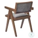 Delhi Gray And Walnut Dining Chair Set Of 2