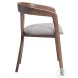 Cairo Dove Gray And Walnut Dining Chair