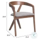 Cairo Dove Gray And Walnut Dining Chair