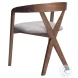 Cairo Dove Gray And Walnut Dining Chair