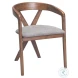 Cairo Dove Gray And Walnut Dining Chair