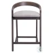 Troy Dove Gray And Espresso Counter Height Stool Set Of 2