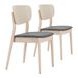 Kellua Gray Upholstered Dining Chair Set of 2