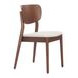 Kellua Beige Upholstered Dining Chair Set of 2