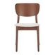 Kellua Beige Upholstered Dining Chair Set of 2