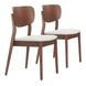 Kellua Beige Upholstered Dining Chair Set of 2