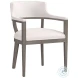 Everly Linoso Ivory Dining Arm Chair