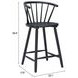 Stenger Black Counter Height Stool Set of 2