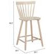 Tyce Natural Counter Height Stool Set of 2