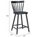 Tyce Black Counter Height Stool Set of 2