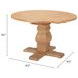Tabi Brown 47" Round Dining Table