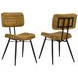 Misty Camel And Black Padded Side Chair Set of 2