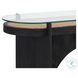 Adora Clear And Black Console Table
