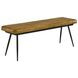 Misty Camel And Black Cushion Side Bench