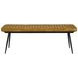 Misty Camel And Black Cushion Side Bench