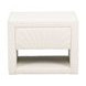 Baris Ivory Upholstered 1 Drawer Nightstand