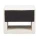 Baris Ivory Upholstered 1 Drawer Nightstand