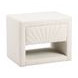 Baris Ivory Upholstered 1 Drawer Nightstand