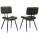 Partridge Espresso And Black Padded Side Chair Set of 2