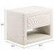 Baris Ivory Upholstered 1 Drawer Nightstand