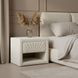 Baris Ivory Upholstered 1 Drawer Nightstand
