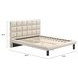 Placid Beige Queen Upholstered Panel Bed