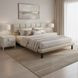 Placid Beige King Upholstered Panel Bed