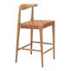 Bandani Tan Leather Upholstered Counter Height Stool