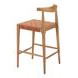 Bandani Tan Leather Upholstered Counter Height Stool