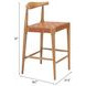 Bandani Tan Leather Upholstered Counter Height Stool