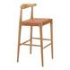 Bandani Tan Leather Upholstered Bar Stool