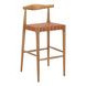 Bandani Tan Leather Upholstered Bar Stool