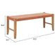 Bandani Tan Leather Upholstered 48" Accent Bench