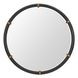 Brile Black Round Wall Mirror