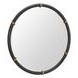 Brile Black Round Wall Mirror