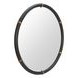 Brile Black Round Wall Mirror