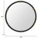 Brile Black Round Wall Mirror