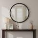 Brile Black Round Wall Mirror