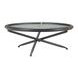 Aneis Black Round Glass Top Cocktail Table