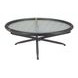 Aneis Black Round Glass Top Cocktail Table