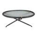 Aneis Black Round Glass Top Cocktail Table