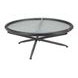 Aneis Black Round Glass Top Cocktail Table