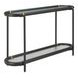 Aneis Black Oval Glass Top Console Table