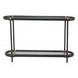 Aneis Black Oval Glass Top Console Table