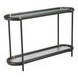 Aneis Black Oval Glass Top Console Table