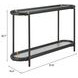 Aneis Black Oval Glass Top Console Table