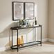 Aneis Black Oval Glass Top Console Table