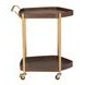 Stela Walnut and Gold Bar Cart
