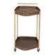 Stela Walnut and Gold Bar Cart